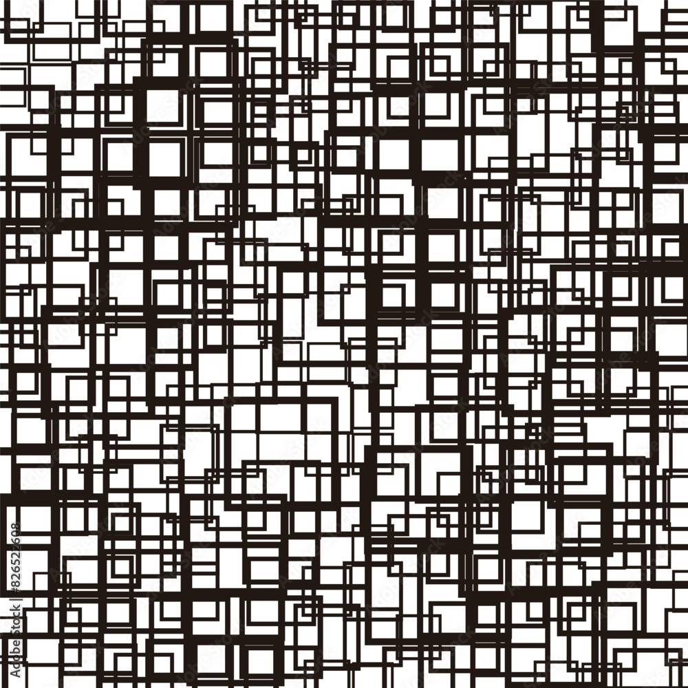 Poster black and white abstract square pattern. black and white grunge pixel dimension. vector format illus