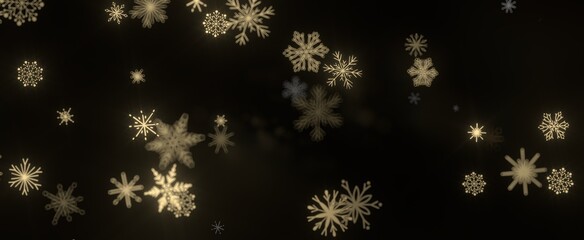 The winter background, falling snowflakes