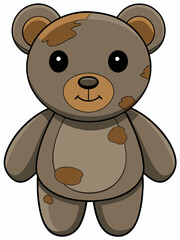 Fototapeta premium teddy bear on white