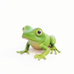 Naklejka premium frog icon in 3D style on a white background