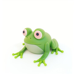 frog icon in 3D style on a white background