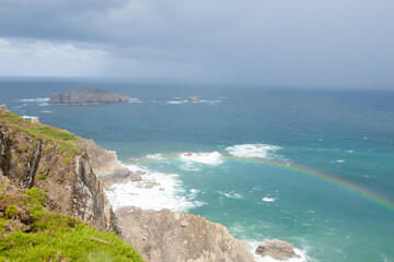 Cliffs of cape Penas landscape, Asturias, Spain