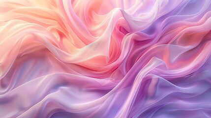 Obraz premium Abstract background with flowing, intertwined stripes in soft pastel colors, creating a harmonious effect