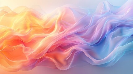 Obraz premium Abstract background with flowing stripes in soft pastel gradients, creating a calming effect