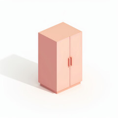 Closet icon in 3D style on a white background