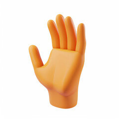 Hand icon in 3D style on a white background