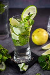 mojito cocktail with lime