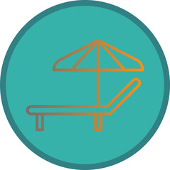 Sun Lounger Icon Design