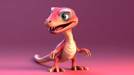 Velociraptor 3d Cartoon