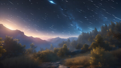 sunrise in the mountains