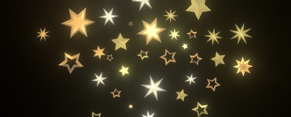 XMAS Stars - golden stars -