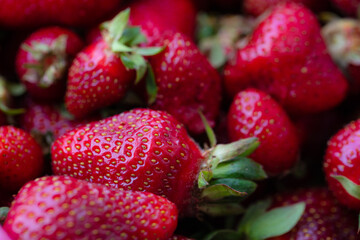 Closeup of fresh strawberries