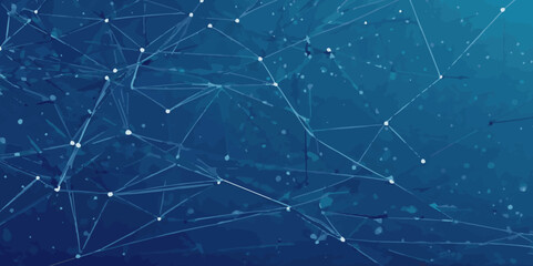 Abstract digital doted wave lines technology gradient blue background.Futuristic point wave technology background. Shiny moving lines design element.