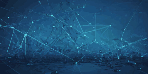 wave technology beautiful wavy blue light lines with digital effect corporate concept. Wave line of flowing particles vector background.