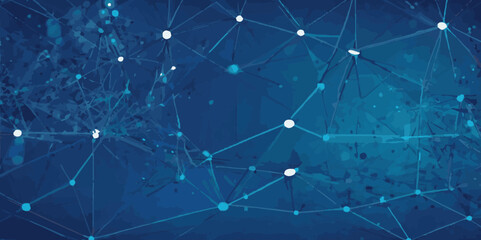 Abstract digital doted wave lines technology gradient blue background.Futuristic point wave technology background. Shiny moving lines design element. 
