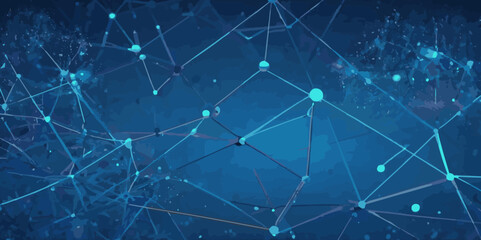 Abstract digital doted wave lines technology gradient blue background.Futuristic point wave technology background. Shiny moving lines design element. 
