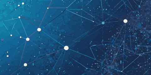 Fototapeta premium Abstract digital doted wave lines technology gradient blue background.Futuristic point wave technology background. Shiny moving lines design element. 