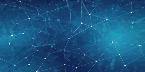 Abstract digital doted wave lines technology gradient blue background.Futuristic point wave technology background. Shiny moving lines design element. 