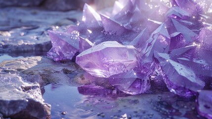 Bring the elegance of Amethyst Dream to life through a blend of watercolor and acrylic techniques
