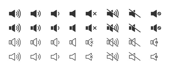 Diverse Audio & Video Control Icons Set - Mixed Styles Collection