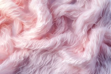 Angora wool has a fine and delicate texture with long fibers that create a fluffy effect. The fluff is pastel pink. Background texture.