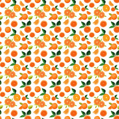 seamless pattern with oranges