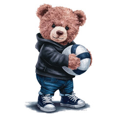 teddy bear with ball