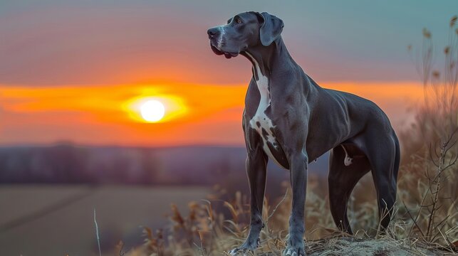 A loyal companion and gentle giant, the Great Dane is a loving family dog.