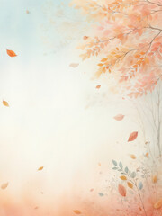 Autumn background with leaves. AI