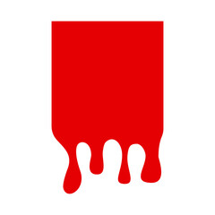 Red ink splash geometric shape, vector illustration
