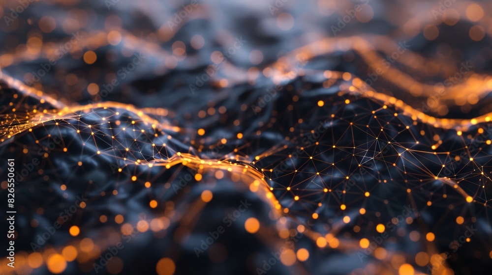 Aufkleber abstract render of glowing particles.