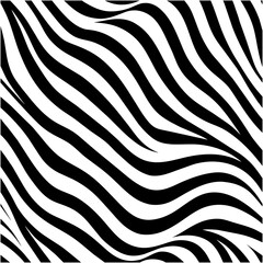 Black and White Zebra Pattern Seamless Vector