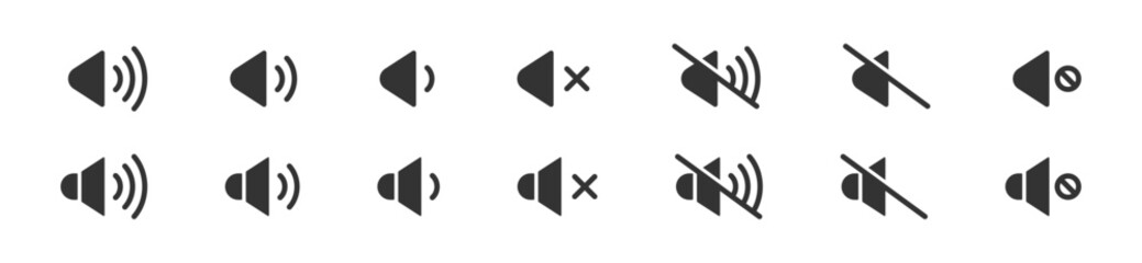 Sleek Audio and Video Control Icons Set - Professional UI Design Elements