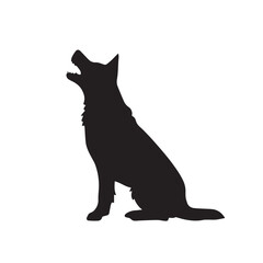 black dog silhouette