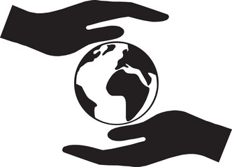 Save earth icon, save earth logo, save earth vector illustration, save planet illustration, planet icon, saving planet together, art and illustration, save the planet vector illustration

