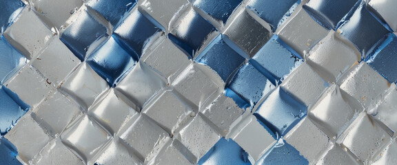 Naklejka premium Abstract blue and white background of squares