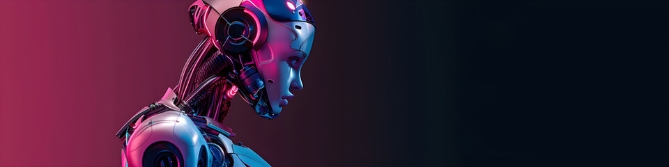 Futuristic Female Humanoid Android