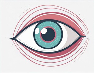 human eye vector icon on white background, logo