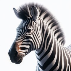 zebra isolated on white