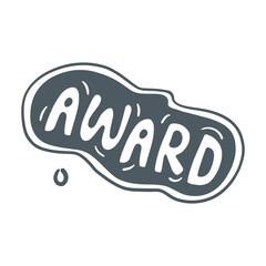 Hand drawn Award Vector Icon illustration isolated on white background