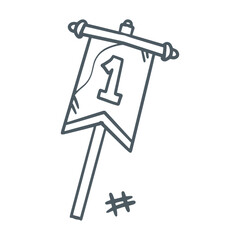 Hand drawn Award Vector Icon illustration isolated on white background