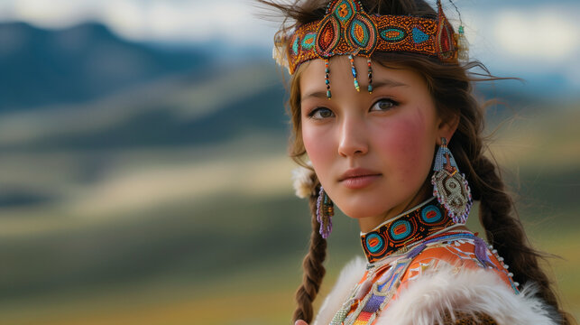 Evenks. Woman Portrait