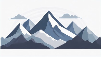 mountains vector icon on white background, nature logo