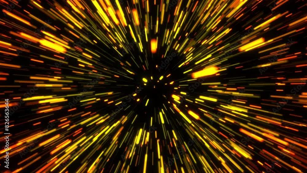Poster hyper jump, speed of light. computer generated 3d render