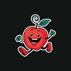 funny apple cartoon
