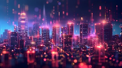 Luminous Cityscape Digital Twins of Advanced Urban Infrastructure - Powered by Adobe