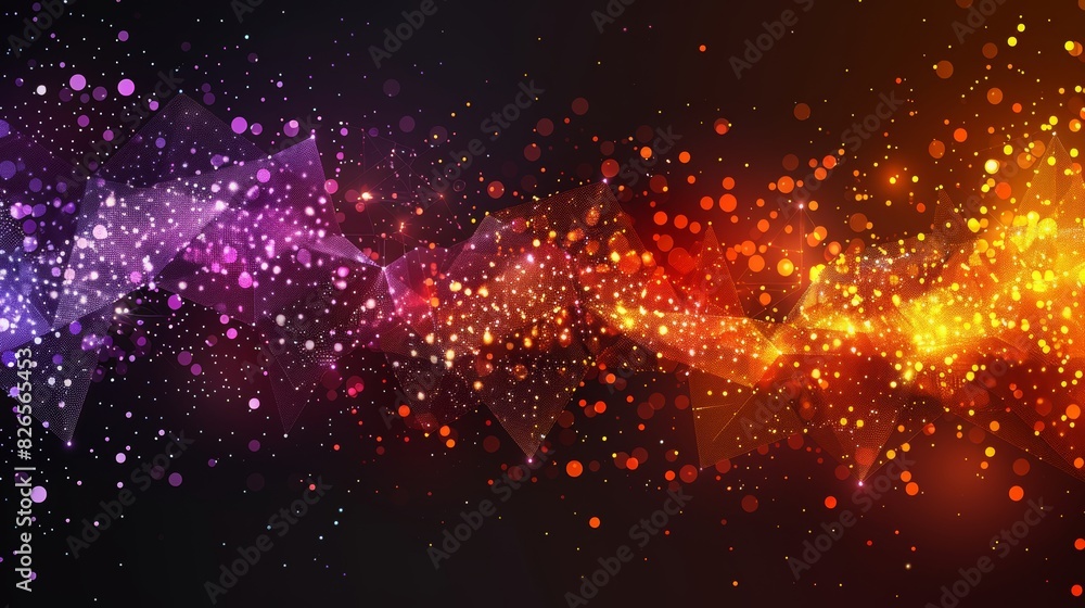 Poster glowing dots wave in wave shape background, modern wave background in glowing color with the texture