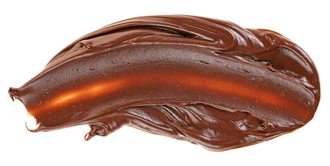 Hazelnut cream isolated on a white background. Cream chocolate spreading.