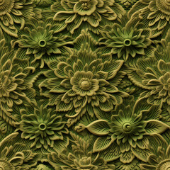 Seamless Pattern, Thailand style The beauty of patterns is a resource for designing and creating a variety of graphic works.