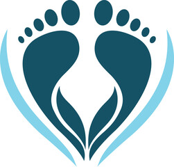 A vector logo of foot